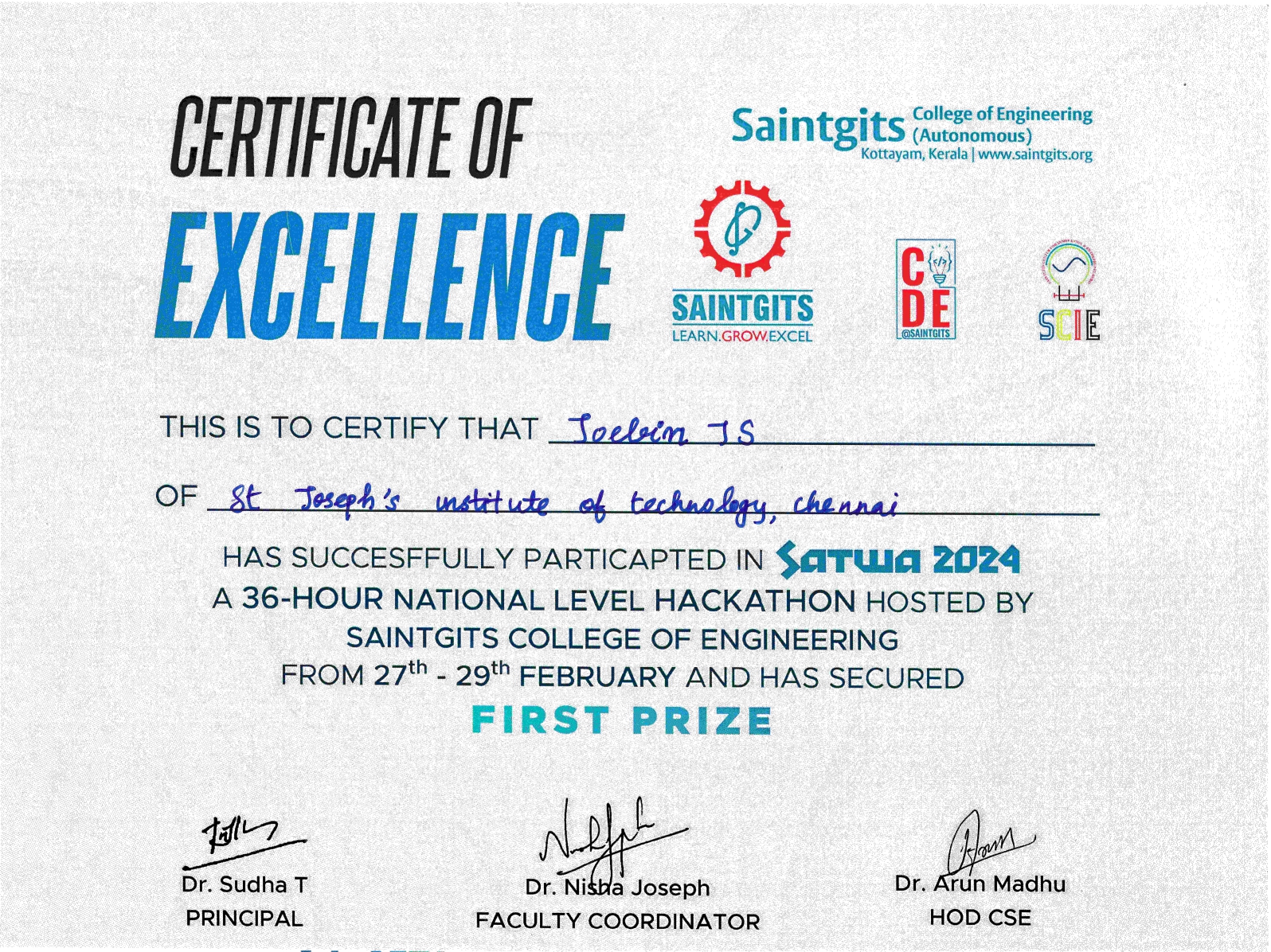 Certificate 1